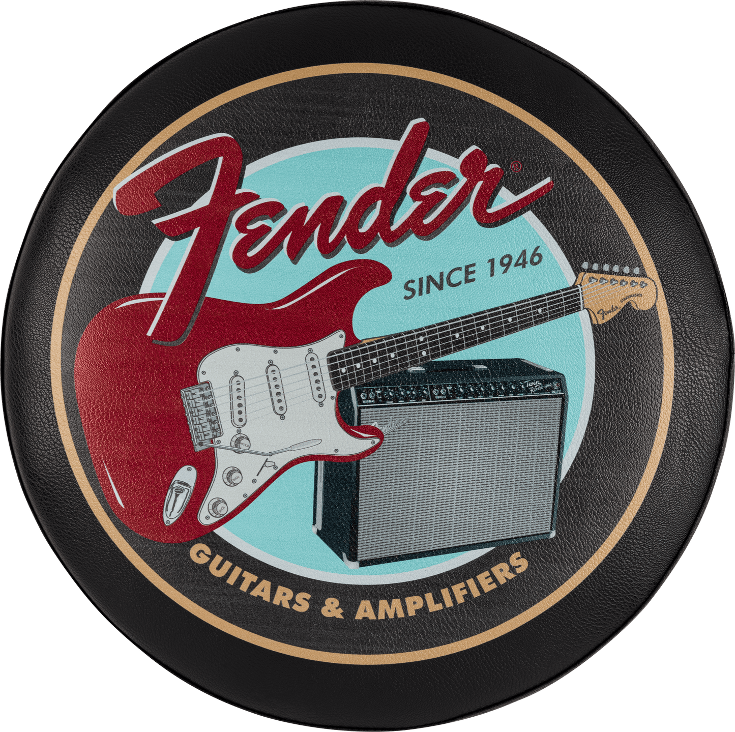 Fender® Guitars & Amps Pick Pouch Barstool, Black