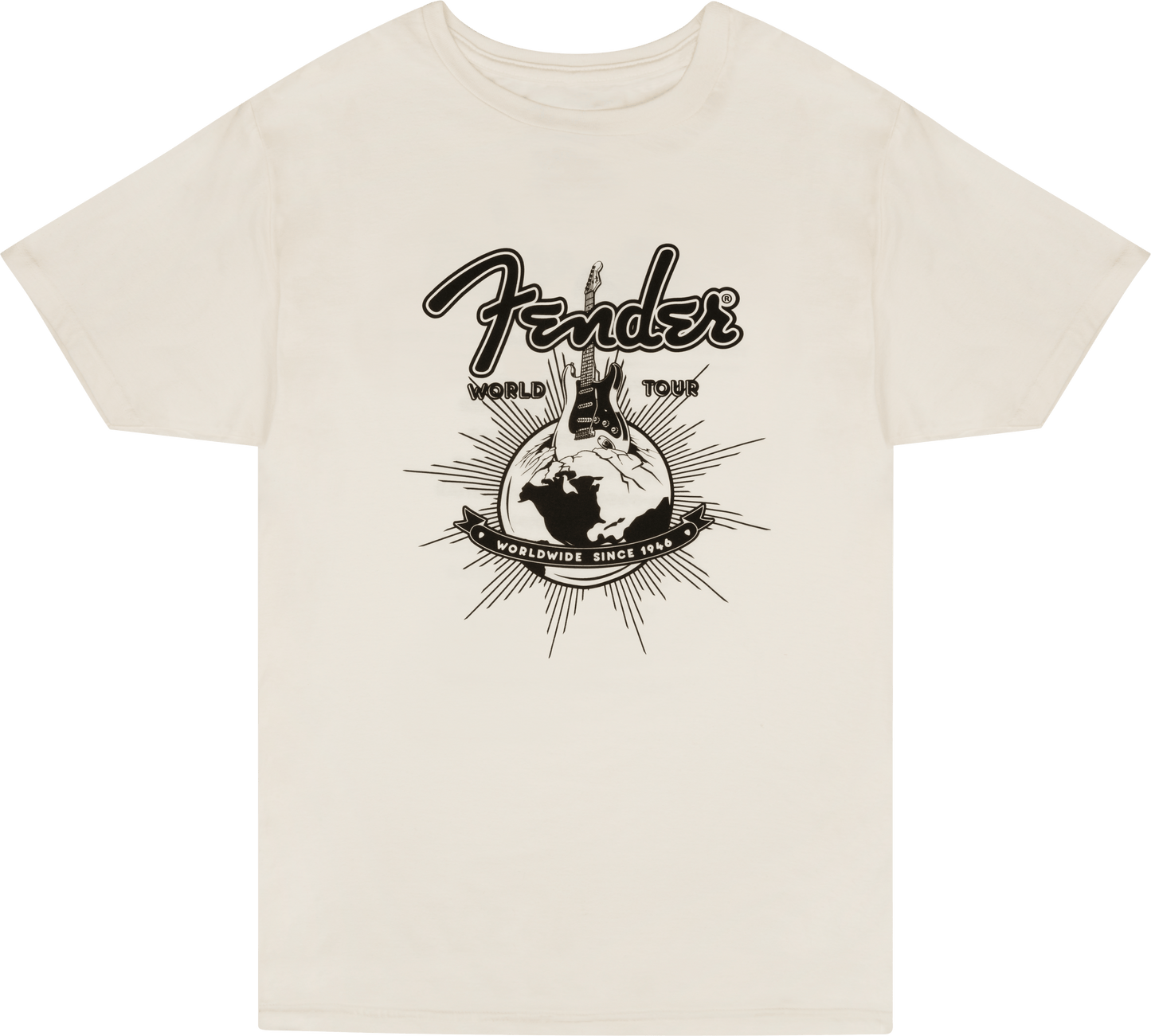 Fender® World Tour T-Shirt, Vintage White